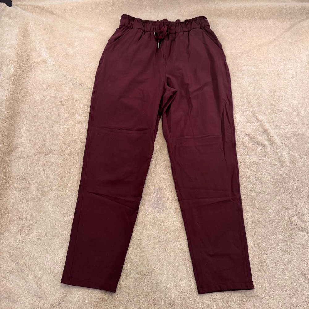 Lululemon On The Fly High Rise Pull On Cropped 7/8 Pants Stretch Travel Sz 6 - Picture 2 of 10